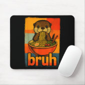 Bruh Otter Eating Japanese Ramen Noodles Men Women Mousepad (Mit Mouse)
