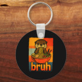 Bruh Otter Eating Japanese Ramen Noodles Men Women Schlüsselanhänger (Vorderseite)