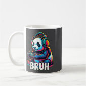 Bruh Panda Gamer With Headphones Controller Kaffeetasse (Links)