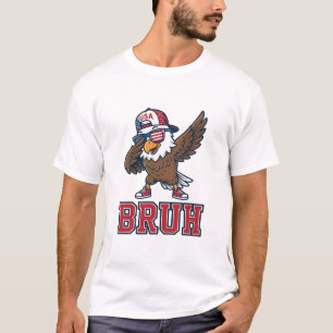 Bruh Patriotischer Adler Vintage Gravur T-Shirt De
