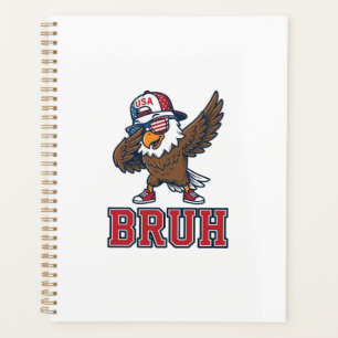 Bruh Patriotischer Adler Vintage Gravur T-Shirt De Planer
