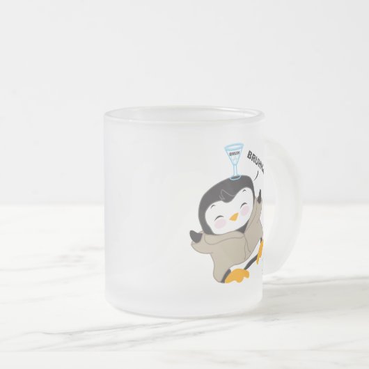Bruh Penguin - Tipsy Mattglastasse (VorderseiteRechts)