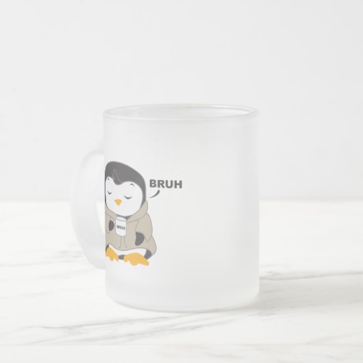 Bruh Penguin - Tipsy Mattglastasse (Vorderseite Links)