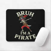 Bruh Pirate Lazy Dabbing Skull Costume Mousepad (Mit Mouse)