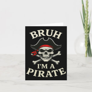 Bruh Pirate Lazy Skull Bandana Kostüm, so tun, als Karte