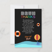 Bruh Pool Party Birthday Dankeskarte (Vorderseite)