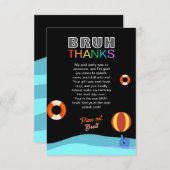 Bruh Pool Party Birthday Dankeskarte (Vorne/Hinten)