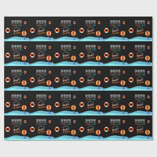 Bruh Pool Party Birthday Geschenkpapier (Flach)