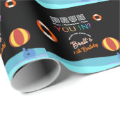 Bruh Pool Party Birthday Geschenkpapier (Rolleneckpunkt)