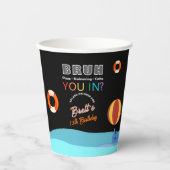 Bruh Pool Party Birthday  Pappbecher (Vorderseite)