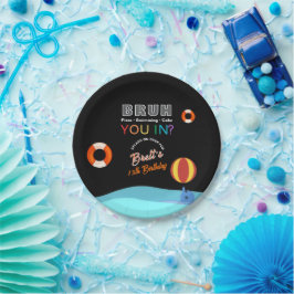 Bruh Pool Party Birthday Pappteller