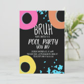 Bruh Poolparty Geburtstag  Einladung (Stehend Vorderseite)