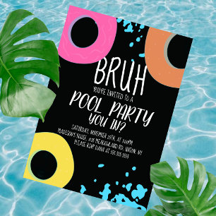 Bruh Poolparty Geburtstag Einladung