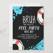 Bruh Poolparty Lebensretter Geburtstag  Einladung (Vorderseite)