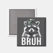 Bruh Raccoon Trash Racoon Camo Hat Youth Teens Kid Magnet (Vorderseite/Rückseite)
