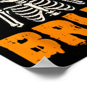 Bruh Rocker Skeleton Funny Halloween Costume Men B Poster (Ecke)
