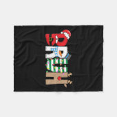 Bruh Santa Snowman Elf Reindeer Merry Christmas Xm Fleecedecke (Vorderseite (Horizontal))