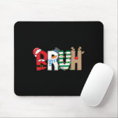 Bruh Santa Snowman Elf Reindeer Merry Christmas Xm Mousepad (Mit Mouse)