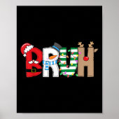 Bruh Santa Snowman Elf Reindeer Merry Christmas Xm Poster (Vorne)