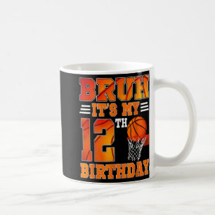 Bruh sein 12. Geburtstag Basketball Thema 12 Jahr Kaffeetasse