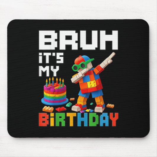 Bruh sein Geburtstagskapitän Blockbrick Me Mousepad (Vorne)