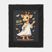 Bruh sein Halloween Funny Dabbing Ghost Giraffe Lo Fleecedecke (Vorderseite)