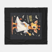 Bruh sein Halloween Funny Dabbing Ghost Giraffe Lo Fleecedecke (Vorderseite (Horizontal))