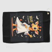 Bruh sein Halloween Funny Dabbing Ghost Giraffe Lo Golfhandtuch (Horizontal)