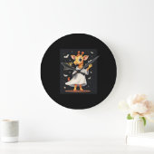 Bruh sein Halloween Funny Dabbing Ghost Giraffe Lo Große Wanduhr (Zuhause)