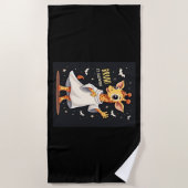 Bruh sein Halloween Funny Dabbing Ghost Giraffe Lo Strandtuch (Vorderseite)