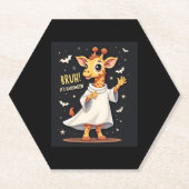 Bruh sein Halloween Funny Dabbing Ghost Giraffe Lo Untersetzer (Vorderseite)