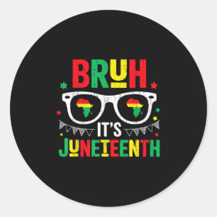 Bruh Seine Freiheit im Juni 19. Juni 1865 Afrika Runder Aufkleber