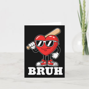 Bruh Sell Heart Funny Kids Boys Mens Valentine Day Karte