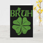 Bruh Shamrock Clover St Patricks Day Men Boy Kid T Karte (Gelbe Blume)