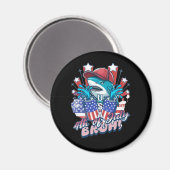 Bruh Shark 4. July Magnet (Vorderseite/Rückseite)