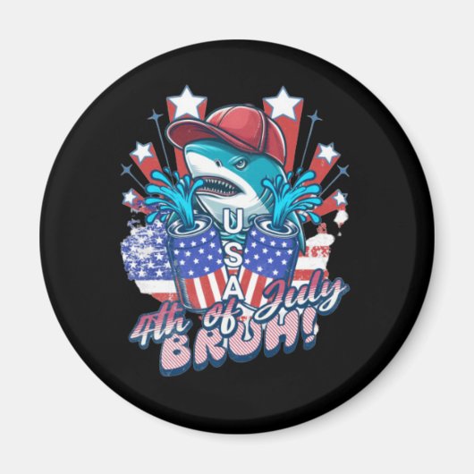 Bruh Shark 4. July Magnet (Vorne)