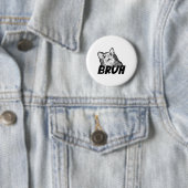 Bruh Shocked Gasp Cat Funny Button (Beispiel)