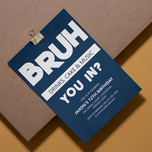 BRUH | Sie sind da? Geburtstag Einladung