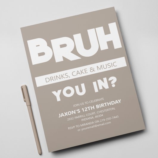 BRUH | Sie sind da? Geburtstag Einladung