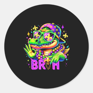 Bruh Six Seven 67 Mardi Gras Lustig 6 7 Meme Für M Runder Aufkleber