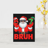 Bruh Six Seven 67 Meme 6 7 Elf Santa Christmas  Karte (Gelbe Blume)