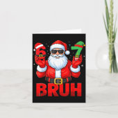 Bruh Six Seven 67 Meme 6 7 Elf Santa Christmas Paj Karte (Vorderseite)