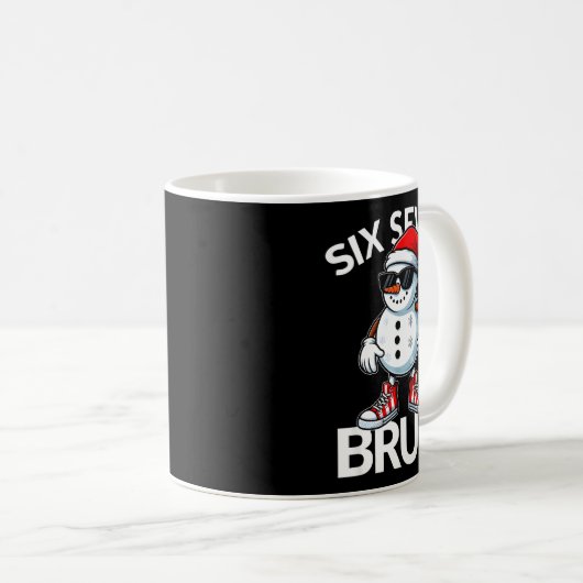 Bruh Six Seven 6 7 Meme Christmas Funny Xmas Mens Kaffeetasse (VorderseiteRechts)