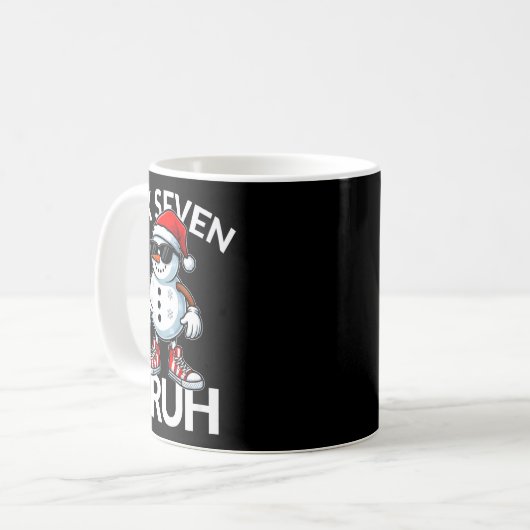 Bruh Six Seven 6 7 Meme Christmas Funny Xmas Mens Kaffeetasse (Vorderseite Links)