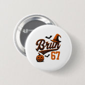 Bruh Six Seven Halloween 6-7 Lustiger Geist Slang Button (Vorne & Hinten)