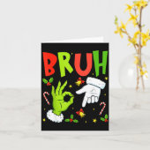 Bruh Six Seven Meme Christmas 67 Bruh Christmas 6  Karte (Gelbe Blume)