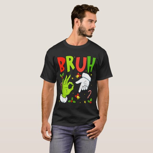 Bruh Six Seven Meme Christmas 67 Bruh Christmas 6 T-Shirt (Vorne ganz)