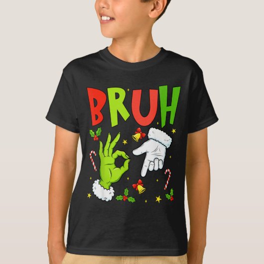 Bruh Six Seven Meme Christmas 67 Bruh Christmas 6 T-Shirt (Vorderseite)