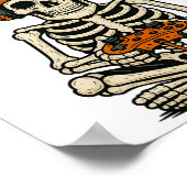 Bruh Skeleton Gamer Funny Halloween Video Gaming B Poster (Ecke)