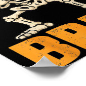 Bruh Skeleton Halloween Dabbing Boys Pumpkin Jack Poster (Ecke)